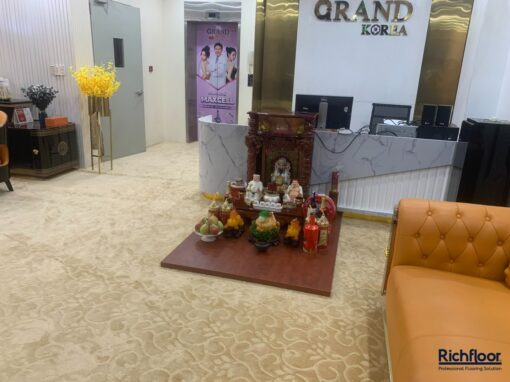 Thảm hoa văn lót sảnh bông vàng nhẹ - Hình ảnh 6