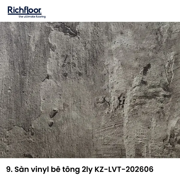 Sàn vinyl bê tông 2ly KZ-LVT-202606