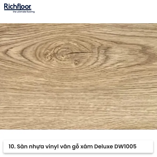 Sàn nhựa vinyl vân gỗ xám Deluxe DW1005