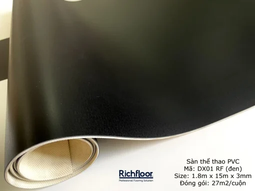 Thảm Sàn Thể Thao dạng cuộn màu đen DX01 - Hình ảnh 7