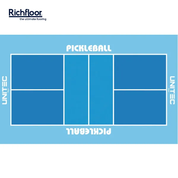 Thảm thể thao sân pickleball có thiết kế bền bỉ