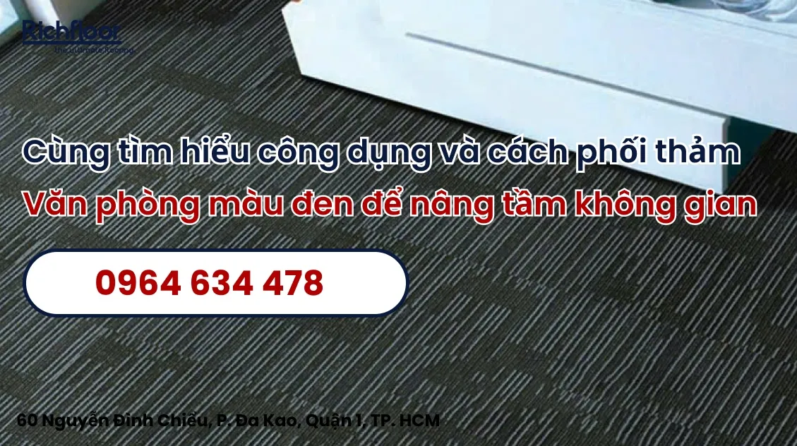 Thảm văn phòng màu đen là dòng sản phẩm chuyên dụng