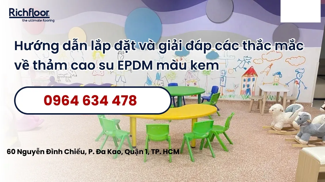 Thảm cao su EPDM màu kem
