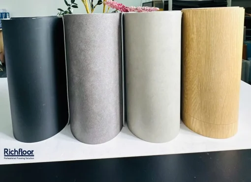 Sàn Vinyl Cuộn Màu Bê Tông Đậm X0310 Cho Văn Phòng, Shop - Ảnh 6