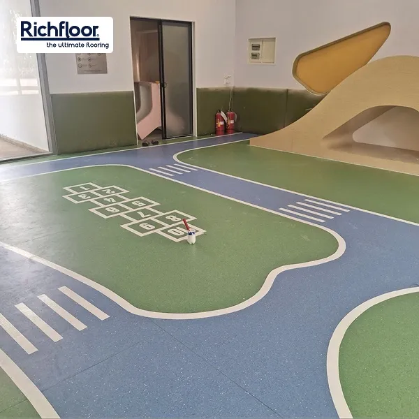 phối màu sàn vinyl theo chủ đề khu kids