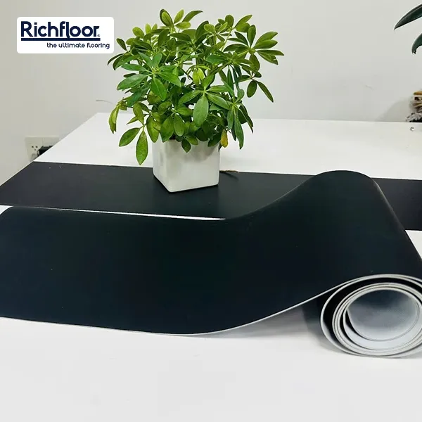 thảm nhựa màu đen lì không bóng cho văn phòng