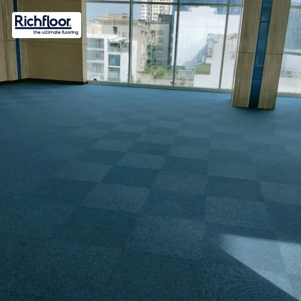Thảm tấm Carpet Tile có khả năng linh hoạt trong thiết kế 