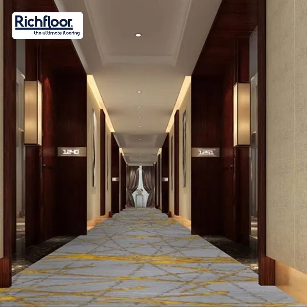 Thảm hành lang khách sạn design mới 2026 sang trọng, bền đẹp. Chất liệu cao cấp, chống mài mòn, phù hợp không gian khách sạn hiện đại.
