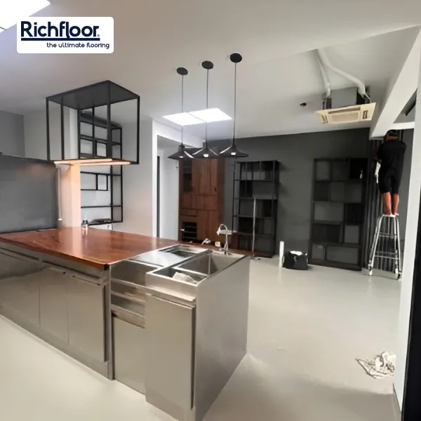 Sàn nhựa giả đá dạng cuộn mang vẻ đẹp tự nhiên, phù hợp nhiều không gian nội thất hiện đại.