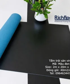 Sàn Cuộn Màu Đen Cho Showroom Trưng Bày Và Quán Bar
