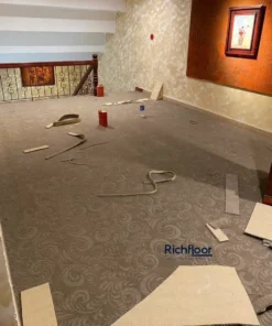 Alternative view of Thảm Cuộn Hoa Văn Tân Cổ Điển Vân Nổi 3D Màu Xám Kem Cho Phòng Lãnh Đạo
