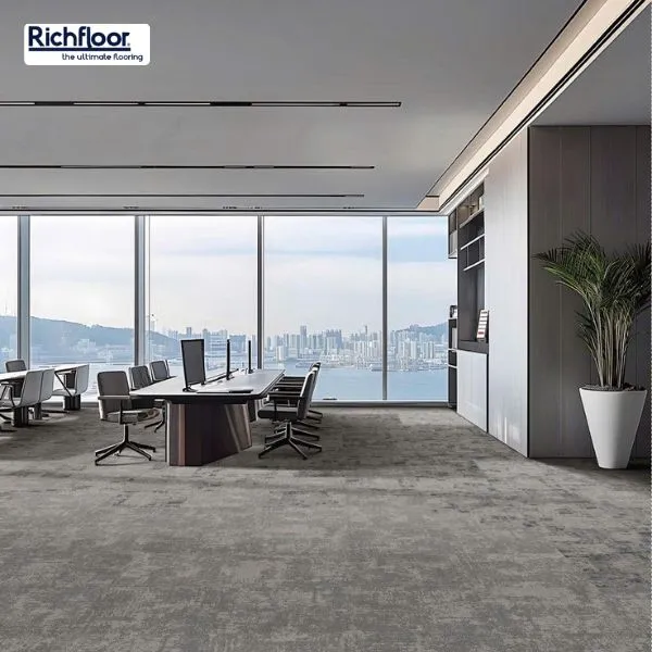 Quy trình thi công thảm sàn văn phòng trọn gói tại Richfloor