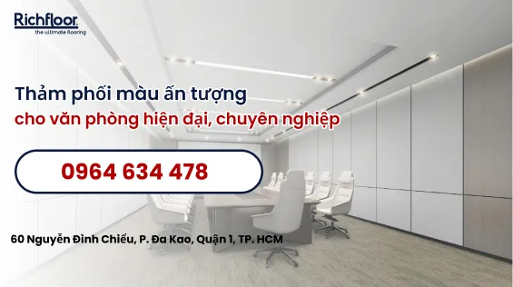 Thảm phối màu ấn tượng cho văn phòng hiện đại, chuyên nghiệp